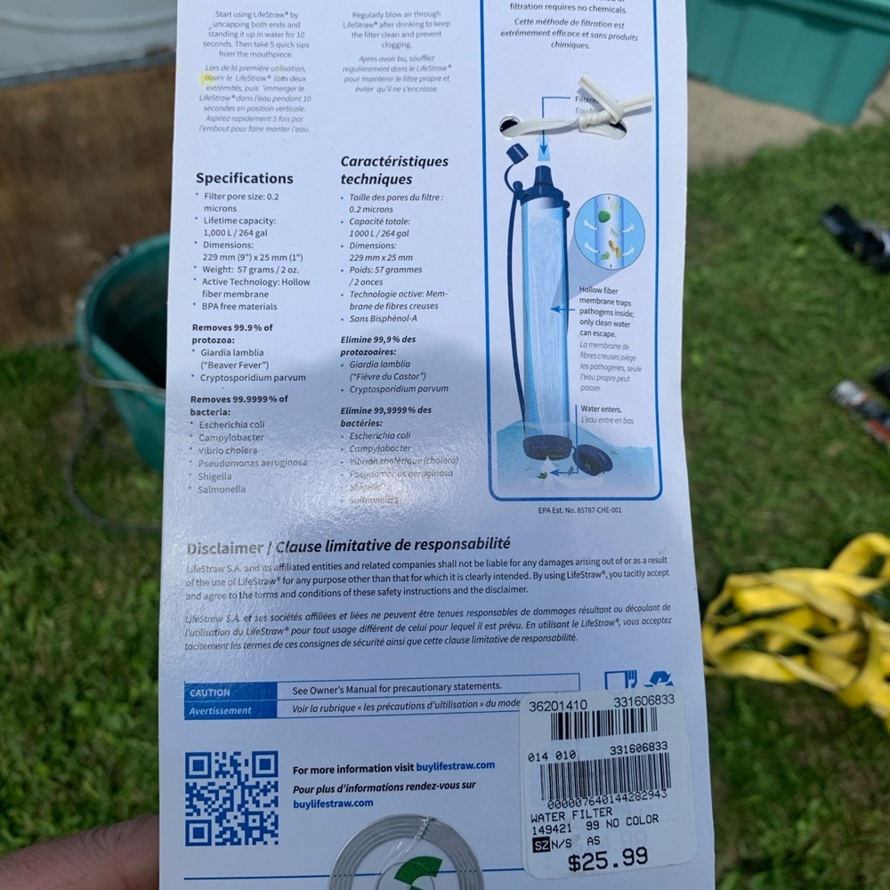 Life Straw Water Filter. Brand New. - Picture 3 of 4